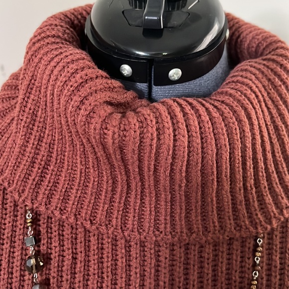Cowled Sweater-Rust -Medium - Picture 5 of 7